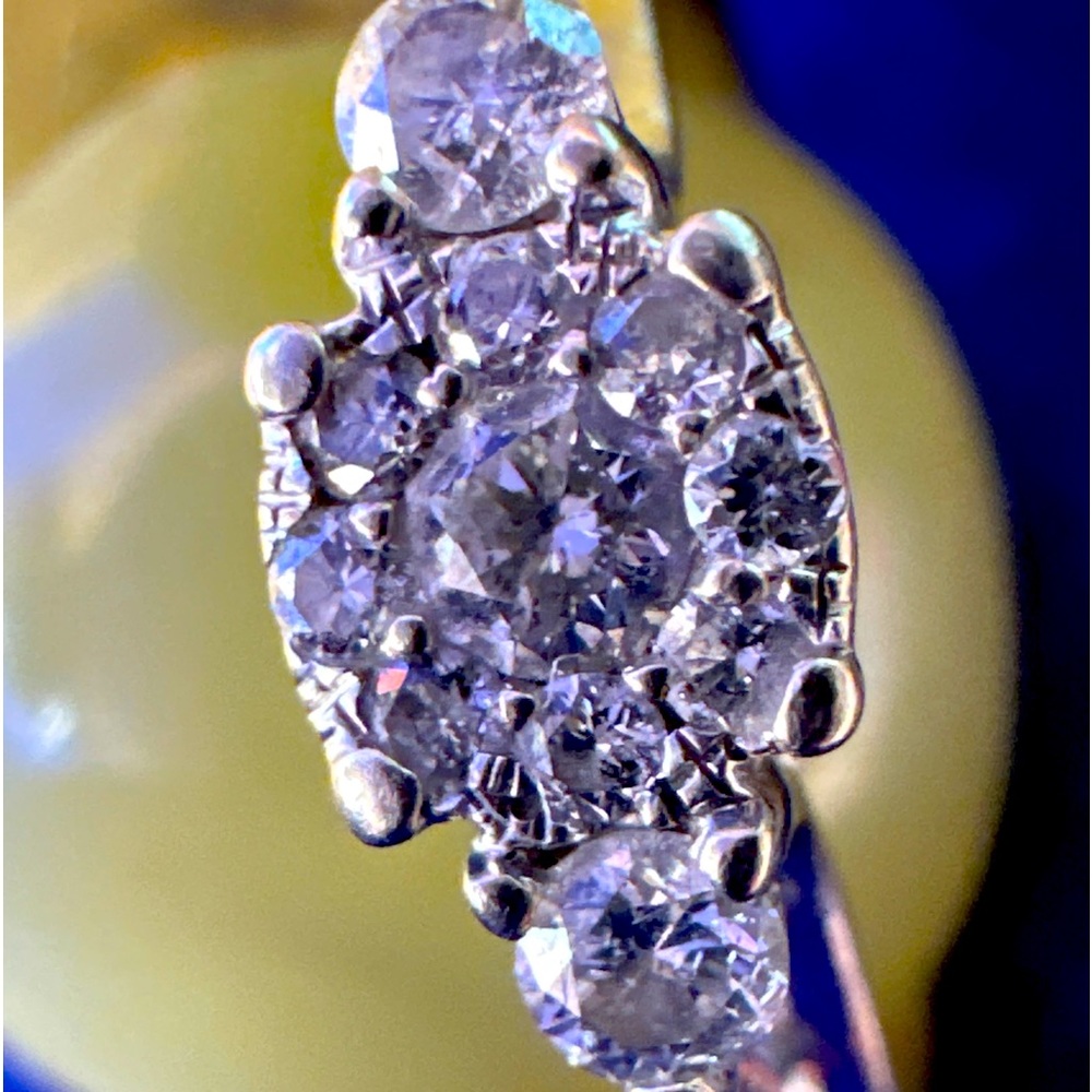 Diamond 10k Promise Friend Ring size 8 White Gold Natural Diamonds